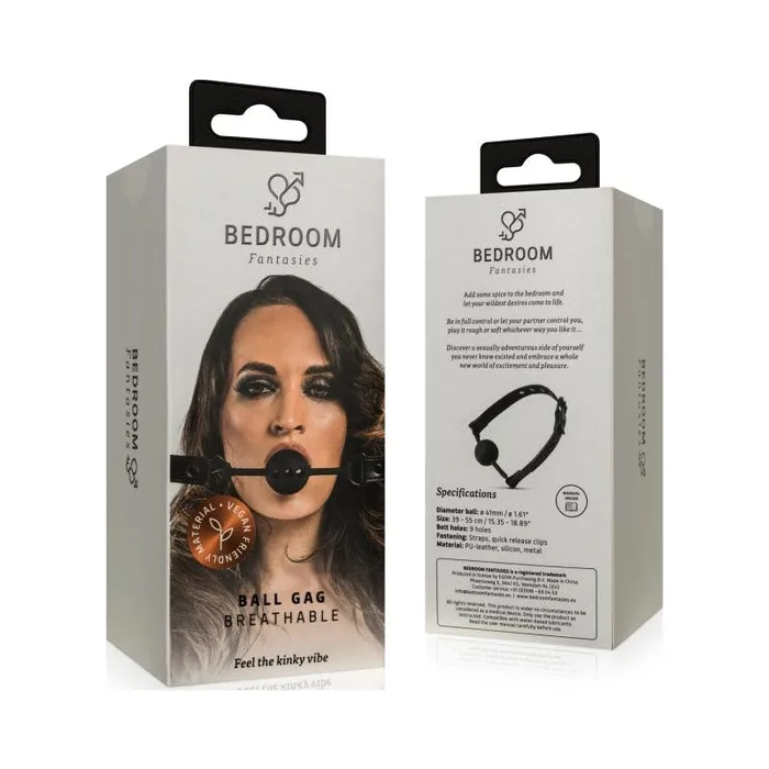 Anal Bedroom Fantasies Breathable Silicone Ball Gag Black