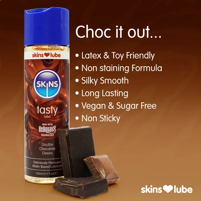 SKINS DOUBLE CHOCOLATE WATER BASED LUBRICANT 44 FL OZ 130ML Skins Lubricants
