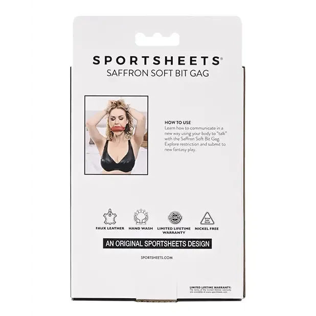 Sportsheets Male Sex Toys Sportsheets Saffron Soft Bit Gag with Adjustable Buckle Sportsheets Male Sex Toys Sportsheets Saffron Soft Bit Gag with Adjustable Buckle