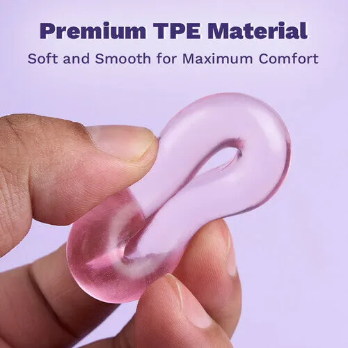 AcmeJoy Male Sex Toys Acmejoy 3Piece Set Cock Rings HighElasticity Tpe Rings For Male Pleasure