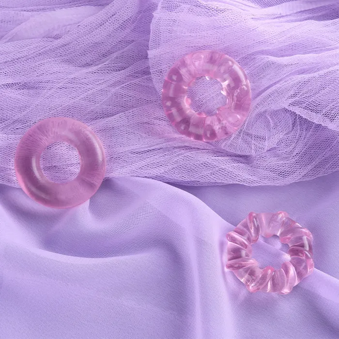 AcmeJoy Male Sex Toys Acmejoy 3Piece Set Cock Rings HighElasticity Tpe Rings For Male Pleasure