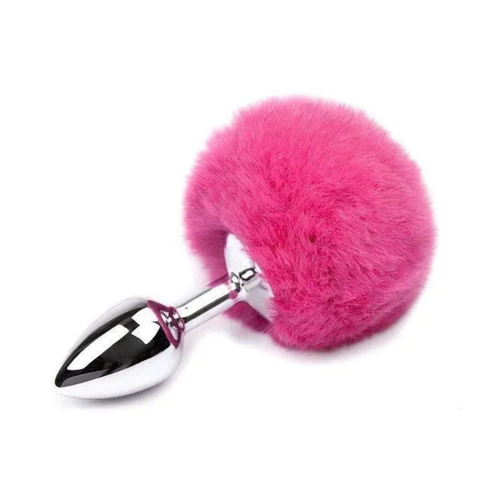 Anal loveplugs 3 Bunny Tail Plug Stainless Steel