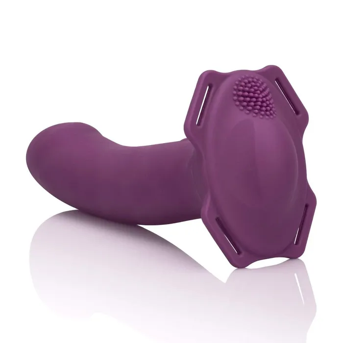California Exotics Me2 Rumbler Strap On Vibrating Dildo Purple California Exotics Female Sex Toys