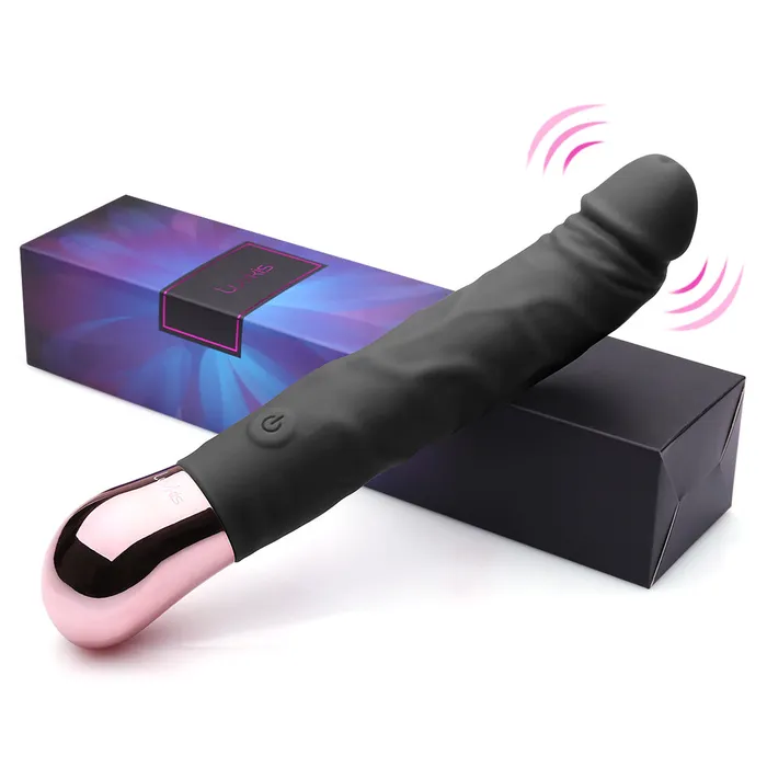 Female Sex Toys Black Realistic Gspot Dildo Vibrator Wand Massager Luvkis
