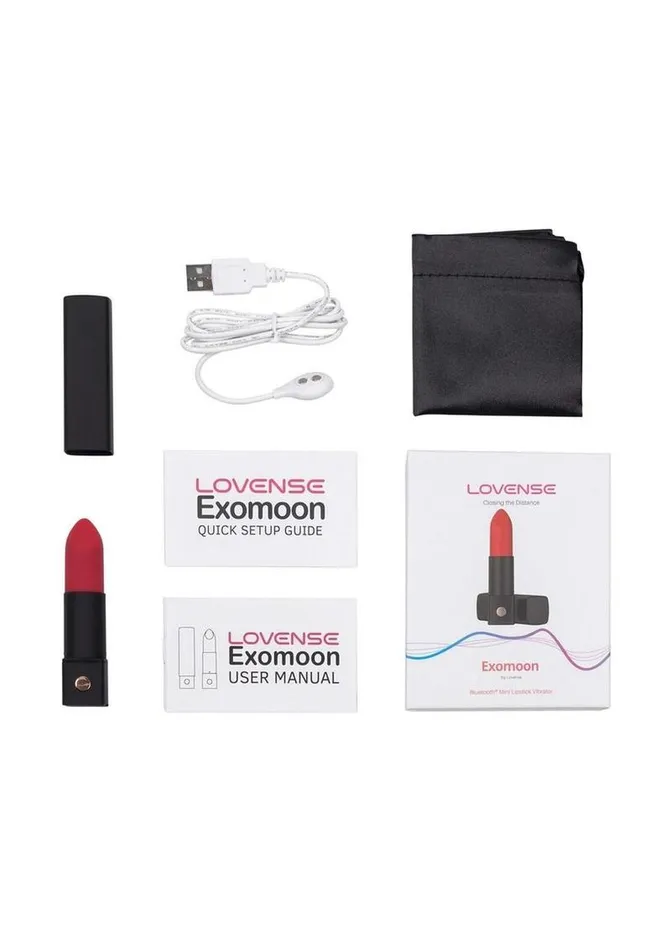 Female Sex Toys Lovense Exomoon Rechargeable Silicone Lipstick Bullet Vibrator Lovense