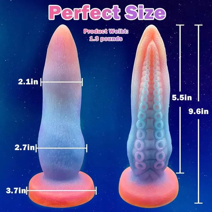 Inyarose Luminous Octopus Thick Soft Liquid Silicone Dildo Female Sex Toys