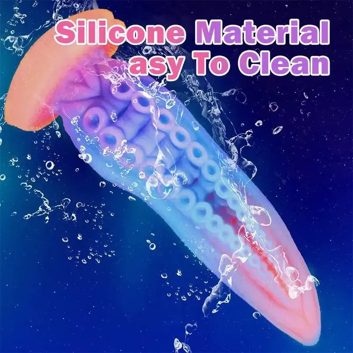 Inyarose Luminous Octopus Thick Soft Liquid Silicone Dildo Female Sex Toys