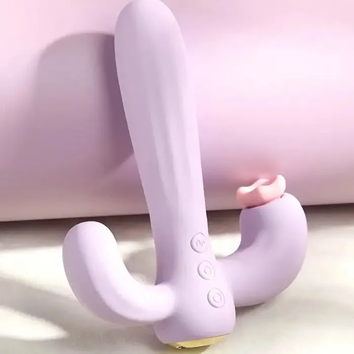 Vibrators Cactus Triple Head Vibrating Sucking Massager Inyarose
