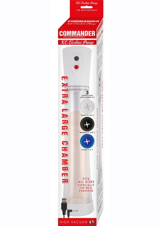 Commander Extra Large Electric Rechargeable Pump Commander Male Sex Toys Commander Extra Large Electric Rechargeable Pump Commander Male Sex Toys