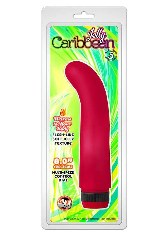 Vibrators Jelly Caribbean Number 5 GSpot Realistic Vibrator Jelly Caribbean
